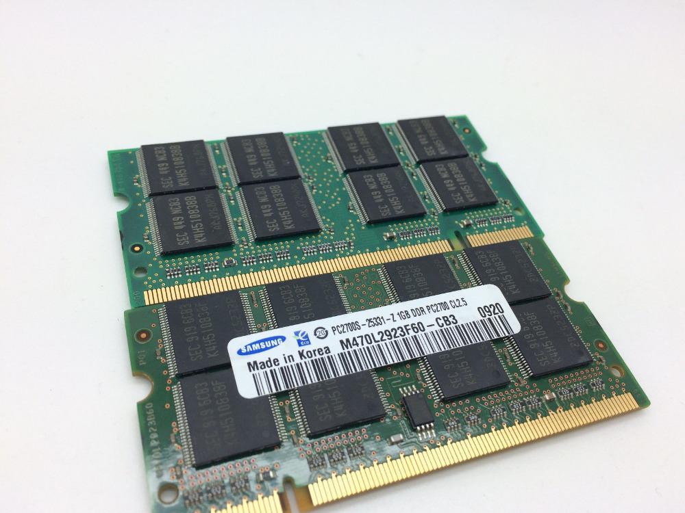 2GB DDR soDIMM (2x1GB) PC-2700 333MHz